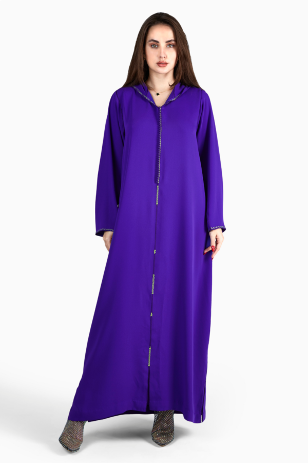 Summer Violet Kaftan with Hood