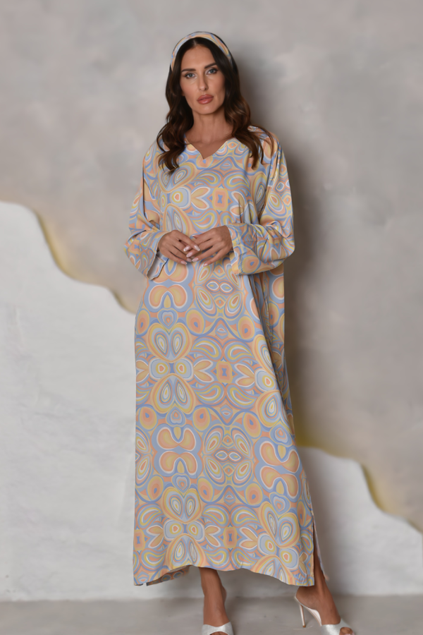 ⁦Colorful Pastel Occasions Kaftan⁩ - الصورة ⁦2⁩