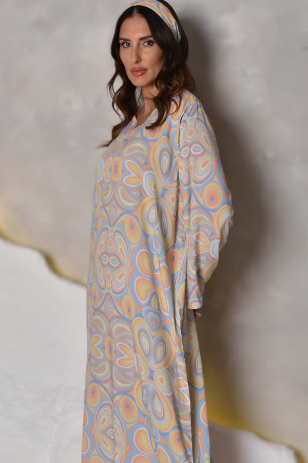 ⁦Colorful Pastel Occasions Kaftan⁩ - الصورة ⁦4⁩