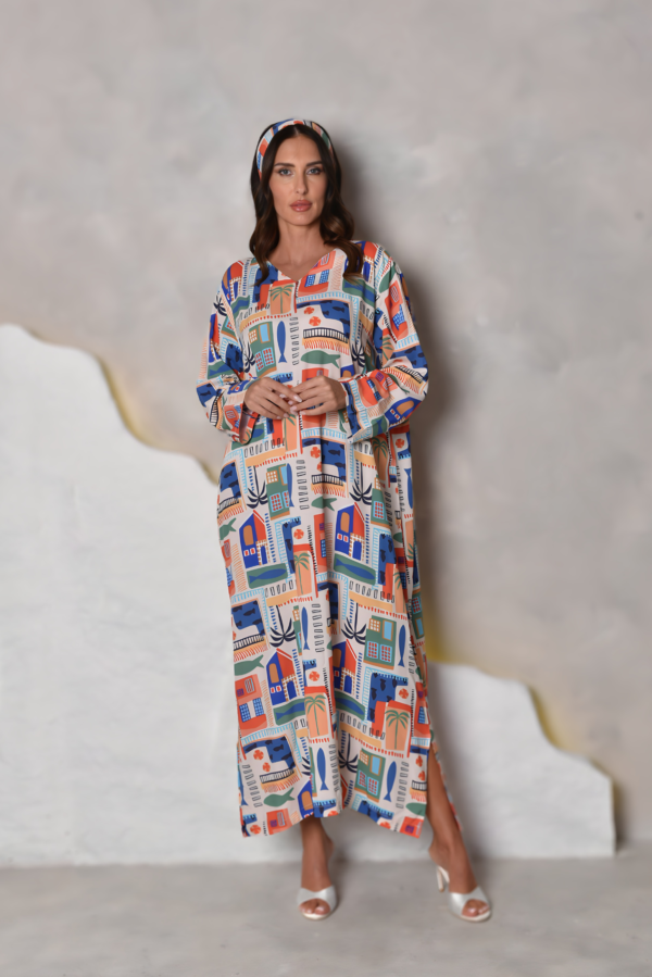 Colorful Ashkal Occasions Kaftan - Image 4