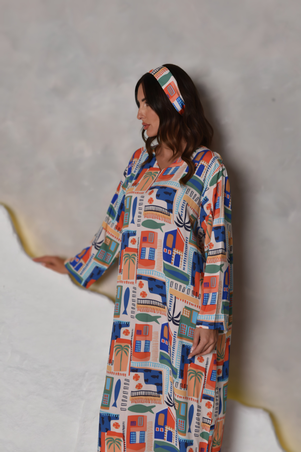 Colorful Ashkal Occasions Kaftan - Image 2