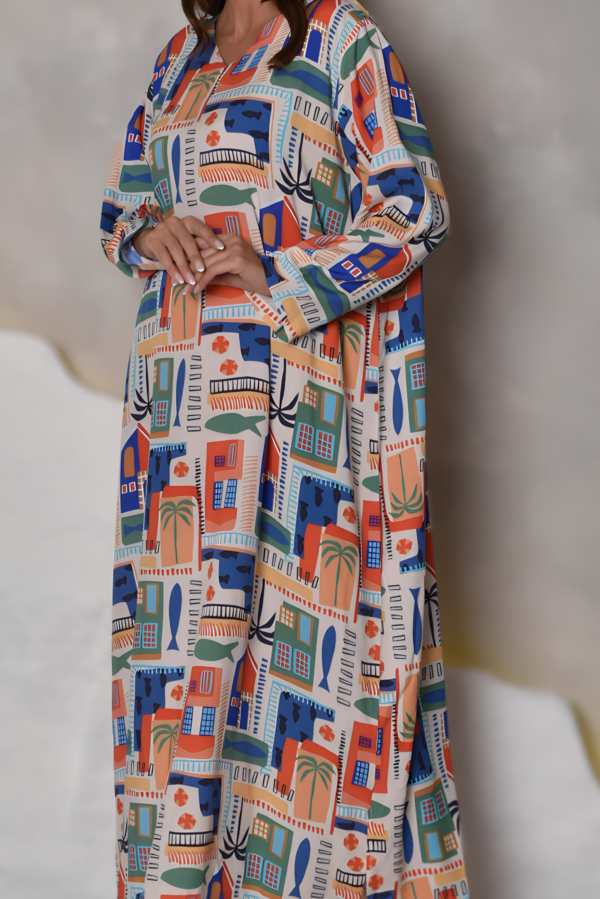 Colorful Ashkal Occasions Kaftan - Image 5